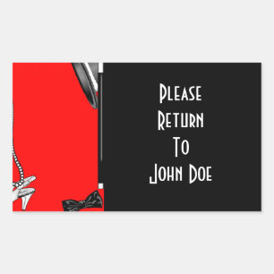 Sticker Rectangulaire Caisses de voyage de valise de cabinet