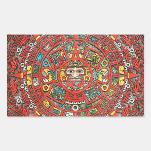 Sticker Rectangulaire Calendrier maya