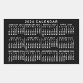 Sticker Carré Calendrier 2024 de douze mois