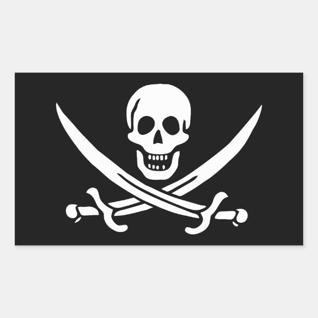 Sticker Rectangulaire Calico Jack (Devant)