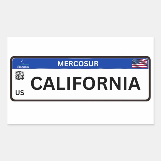 Sticker Rectangulaire California (Devant)