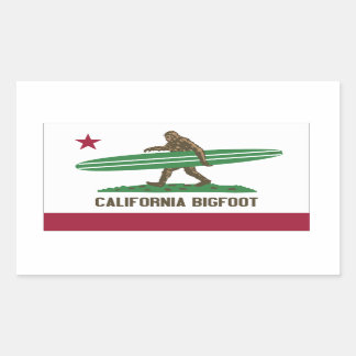 Sticker Rectangulaire California Surf Bigfoot Longboard