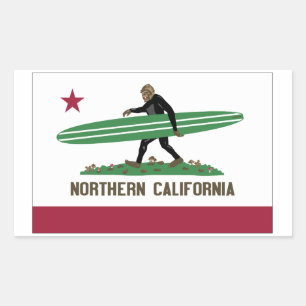 Sticker Rectangulaire Californie du Nord