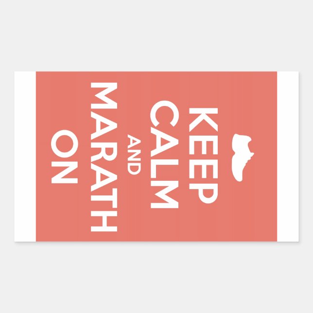 Sticker Rectangulaire Calme et marathon (Devant)