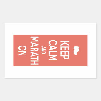 Sticker Rectangulaire Calme et marathon