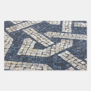Sticker Rectangulaire Calquée Portugaise, Portuguese Pavement