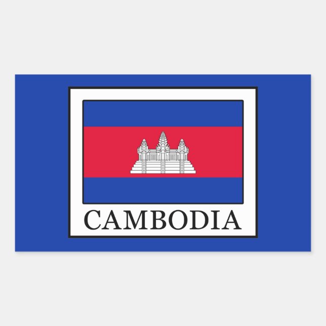 Sticker Rectangulaire Cambodge (Devant)