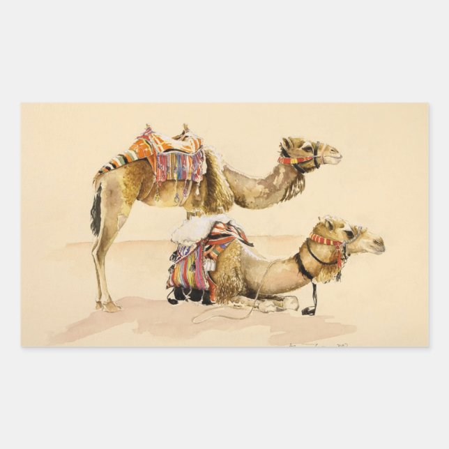 Sticker Rectangulaire Camels de Petra 2007 (Devant)