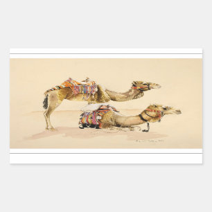 Sticker Rectangulaire Camels de Petra 2007