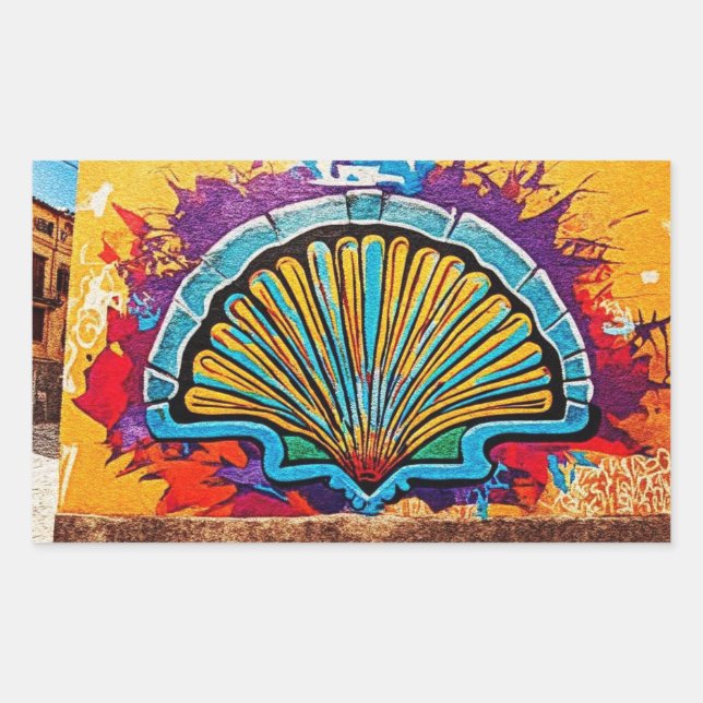 Sticker Rectangulaire Camino de Santiago (Devant)