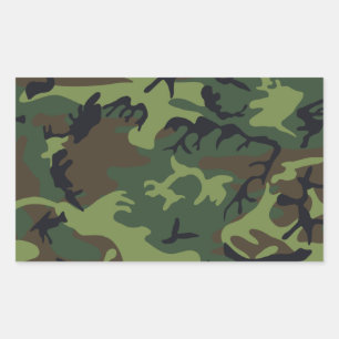 Sticker Rectangulaire Camion militaire de Green Forest