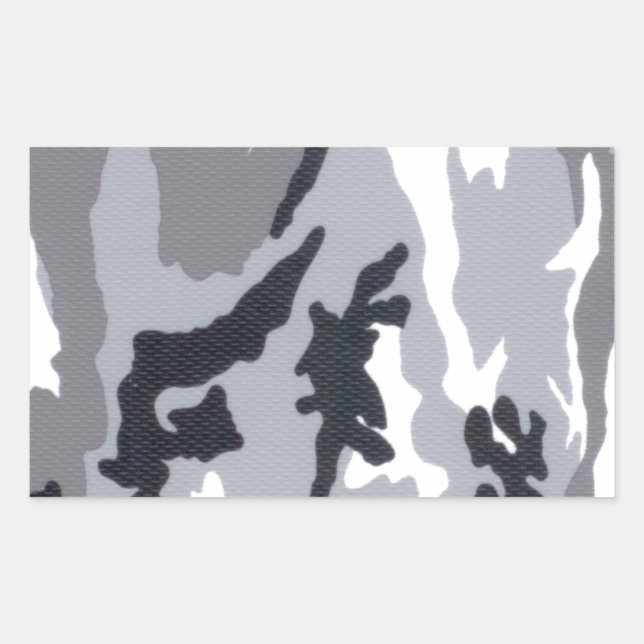 Sticker Rectangulaire Camo urbain/neige (Devant)