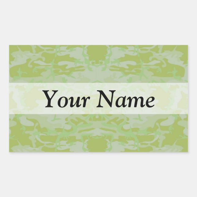 Sticker Rectangulaire Camo vert (Devant)