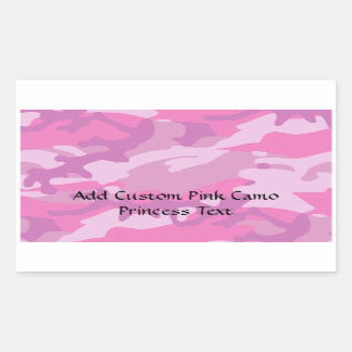 Sticker Rectangulaire Camoflauge rose
