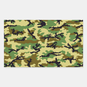 Sticker Rectangulaire Camouflage des bois