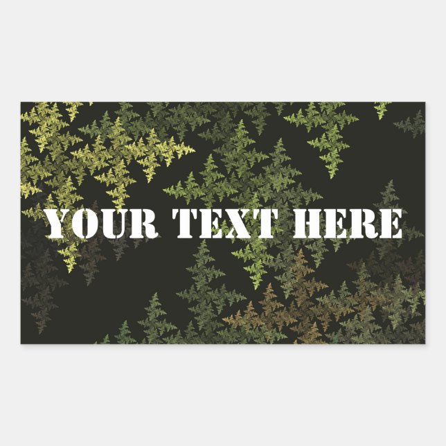 Sticker Rectangulaire Camouflage fractal (Devant)