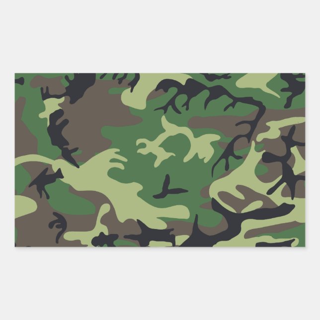 Sticker Rectangulaire Camouflage militaire (Devant)