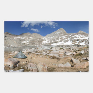 Sticker Rectangulaire Camp du lac de l'ours noir - Sierra
