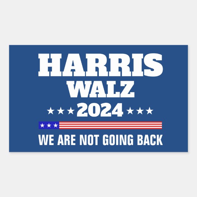 Sticker Rectangulaire Campagne Harris Walz 2024 (Devant)