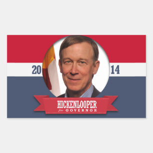 STICKER RECTANGULAIRE CAMPAGNE JOHN HICKENLOOPER