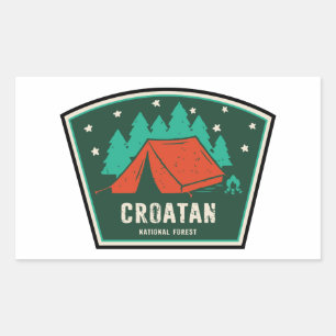 Sticker Rectangulaire Camping forestier national de Croatan