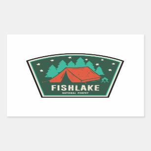 Sticker Rectangulaire Camping forestier national de Fishlake