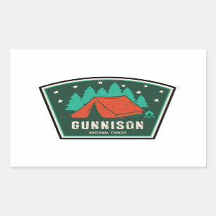 Sticker Rectangulaire Camping forestier national de Gunnison