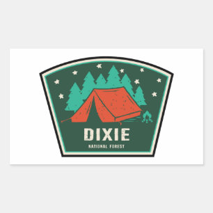 Sticker Rectangulaire Camping forestier national Dixie