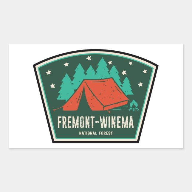 Sticker Rectangulaire Camping forestier national Fremont-Winema (Devant)