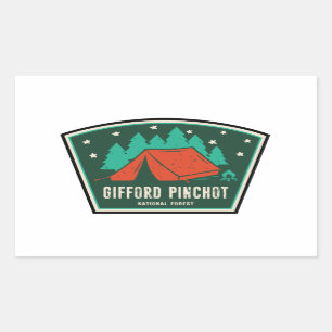Sticker Rectangulaire Camping forestier national Gifford Pinchot