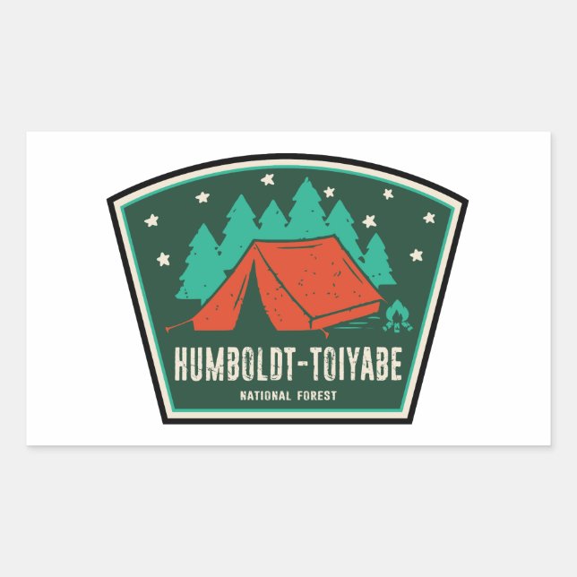 Sticker Rectangulaire Camping forestier national Humboldt-Toiyabe (Devant)