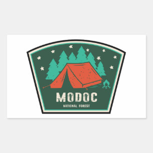 Sticker Rectangulaire Camping forestier national Modoc