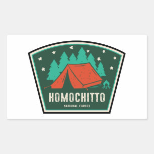 Sticker Rectangulaire Camping Homochitto National Forest Mississippi