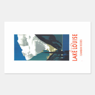 Sticker Rectangulaire Canadien les Rocheuses Canada de Lake Louise
