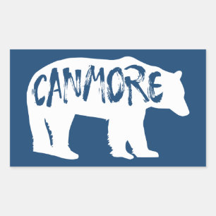 Sticker Rectangulaire Canmore Alberta Bear