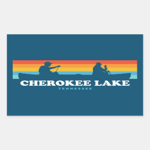 Sticker Rectangulaire Canoë Cherokee Lake Tennessee