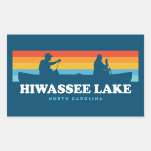 Sticker Rectangulaire Canoë du lac Hiwassee Caroline du Nord