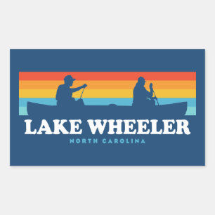 Sticker Rectangulaire Canoë du lac Wheeler en Caroline du Nord