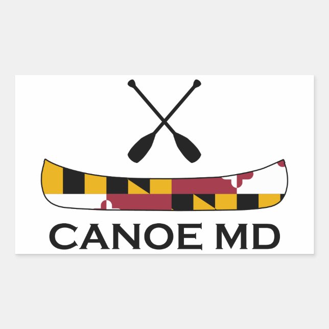 Sticker Rectangulaire Canoe Maryland (Devant)