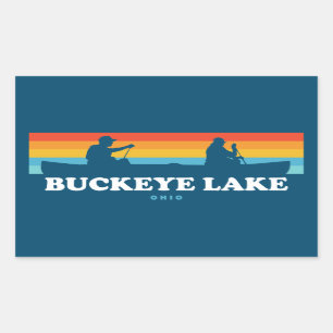 Sticker Rectangulaire Canot Buckeye Lake Ohio