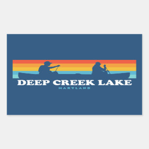 Sticker Rectangulaire Canot Deep Creek Lake Maryland
