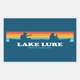 Sticker Rectangulaire Canot du lac Lure Caroline du Nord