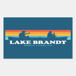 Sticker Rectangulaire Canot Lake Brandt North Carolina