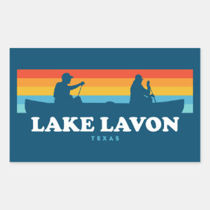 Sticker Rectangulaire Canot Lake Lavon Texas