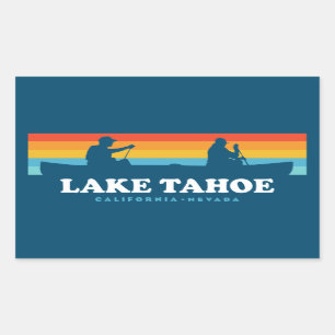 Sticker Rectangulaire Canot Lake Tahoe California Nevada