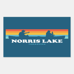 Sticker Rectangulaire Canot Norris Lake Tennessee