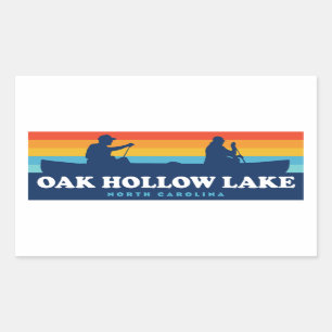 Sticker Rectangulaire Canot Oak Hollow Lake Caroline du Nord