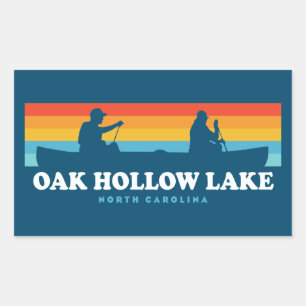 Sticker Rectangulaire Canot Oak Hollow Lake Caroline du Nord