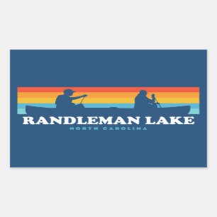 Sticker Rectangulaire Canot Randleman Lake North Carolina