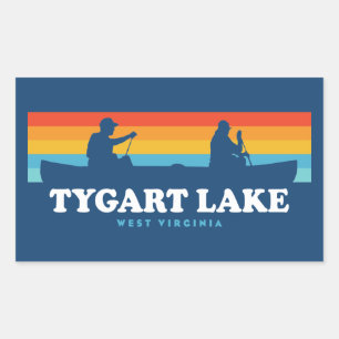 Sticker Rectangulaire Canot Tygart Lake West Virginia